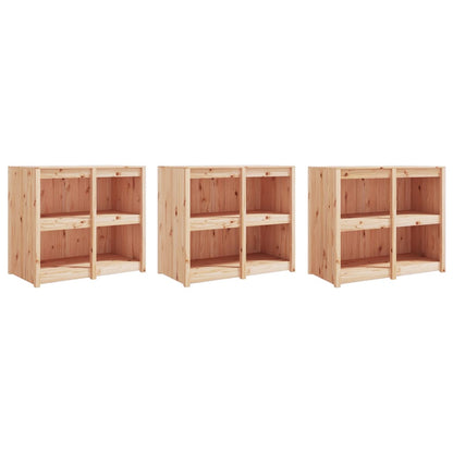 vidaXL Outdoor Kitchen Cabinets 3 pcs Solid Wood Pine