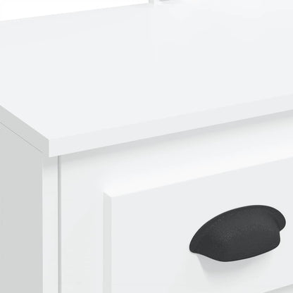 vidaXL Dressing Table with LED Lights White 90x42x132.5 cm