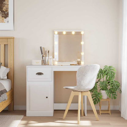 vidaXL Dressing Table with LED Lights White 90x42x132,5 cm