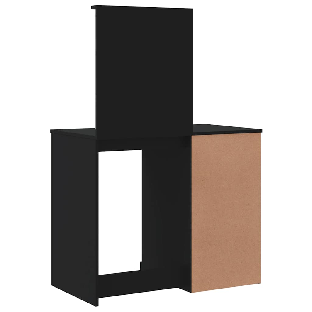 vidaXL Dressing Table with LED Lights Black 90x42x132,5 cm