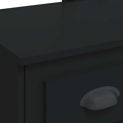 vidaXL Dressing Table with LED Lights Black 90x42x132.5 cm