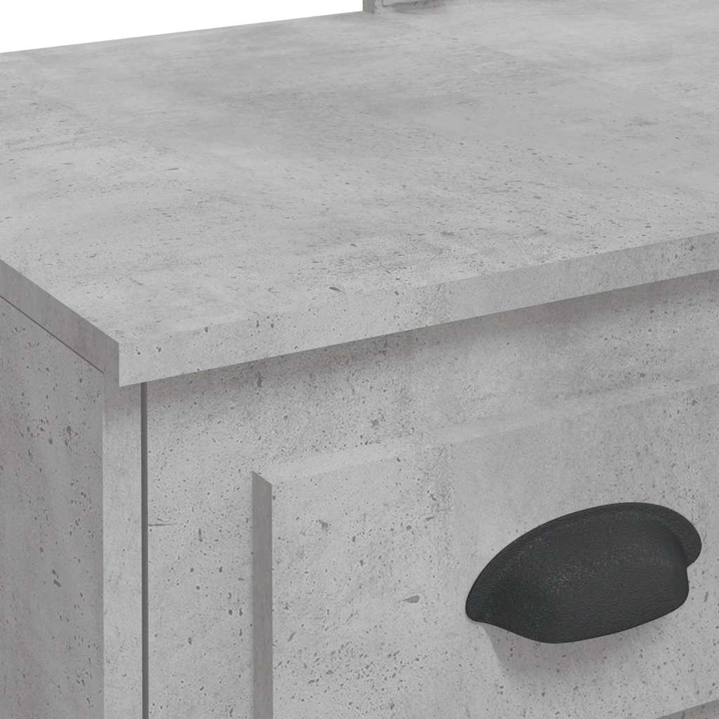 vidaXL Dressing Table with LED Lights Concrete Grey 90x42x132.5 cm