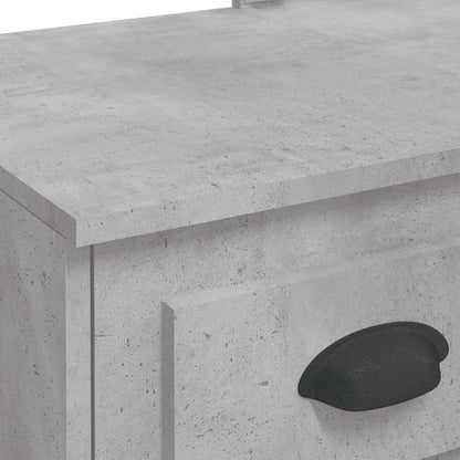 vidaXL Dressing Table with LED Lights Concrete Grey 90x42x132.5 cm
