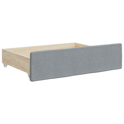 vidaXL Bed Storage Drawers 2 pcs Light Grey Engineered Wood and Fabric