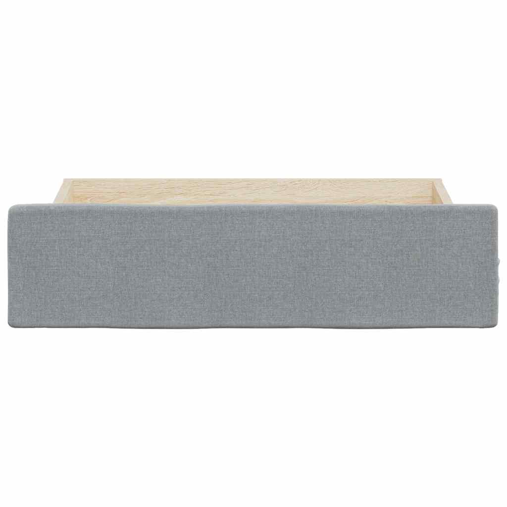 vidaXL Bed Storage Drawers 2 pcs Light Grey Engineered Wood and Fabric
