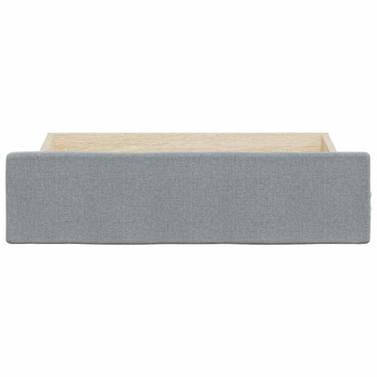 vidaXL Bed Storage Drawers 2 pcs Light Grey Engineered Wood and Fabric