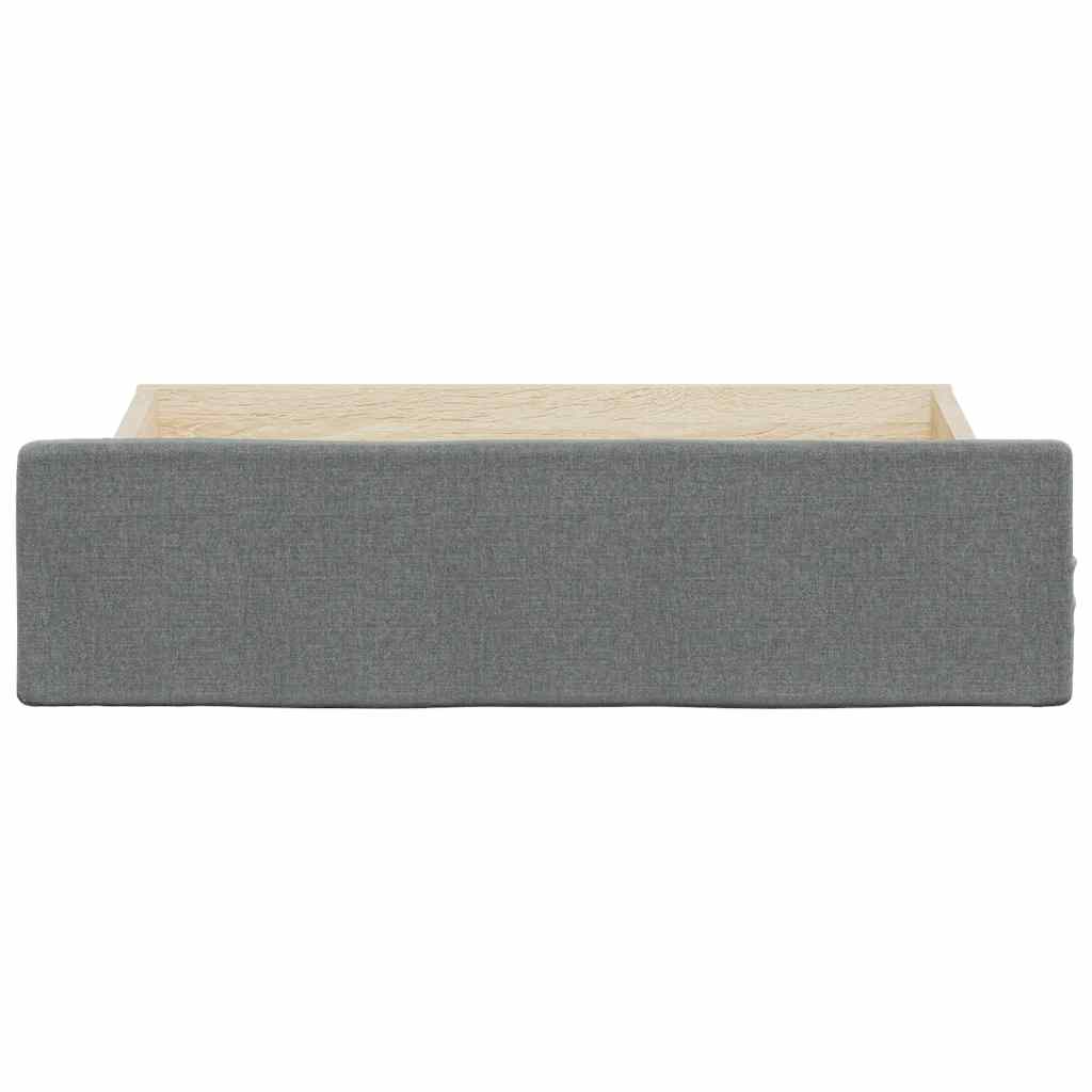 vidaXL Bed Storage Drawers 2 pcs Dark Grey Engineered Wood and Fabric