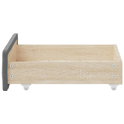vidaXL Bed Storage Drawers 2 pcs Dark Grey Engineered Wood and Fabric