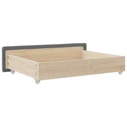 vidaXL Bed Storage Drawers 2 pcs Dark Grey Engineered Wood and Fabric