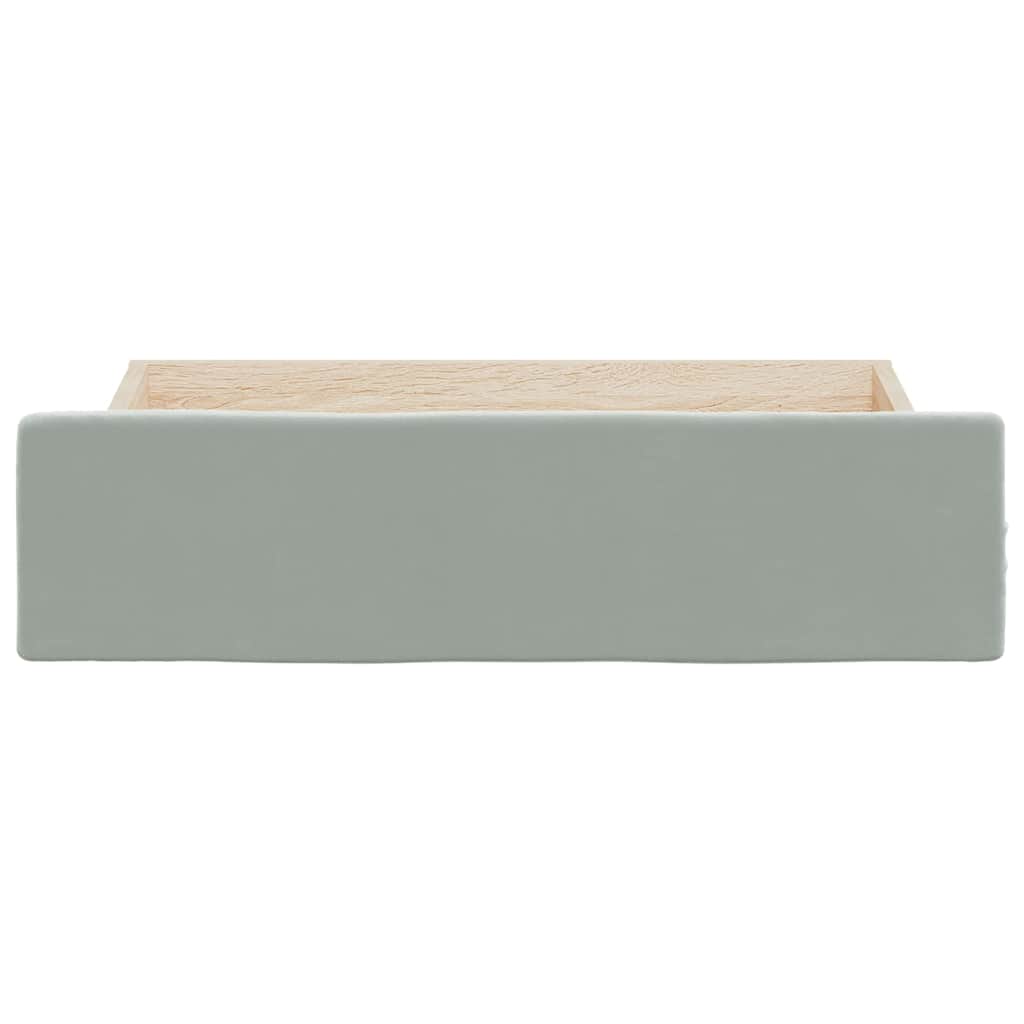 vidaXL Bed Storage Drawers 2 pcs Light Grey Engineered Wood and Velvet
