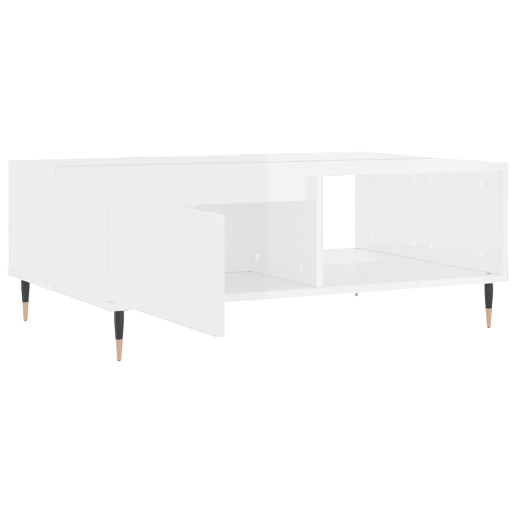 vidaXL Coffee Table High Gloss White 90x60x35 cm Engineered Wood