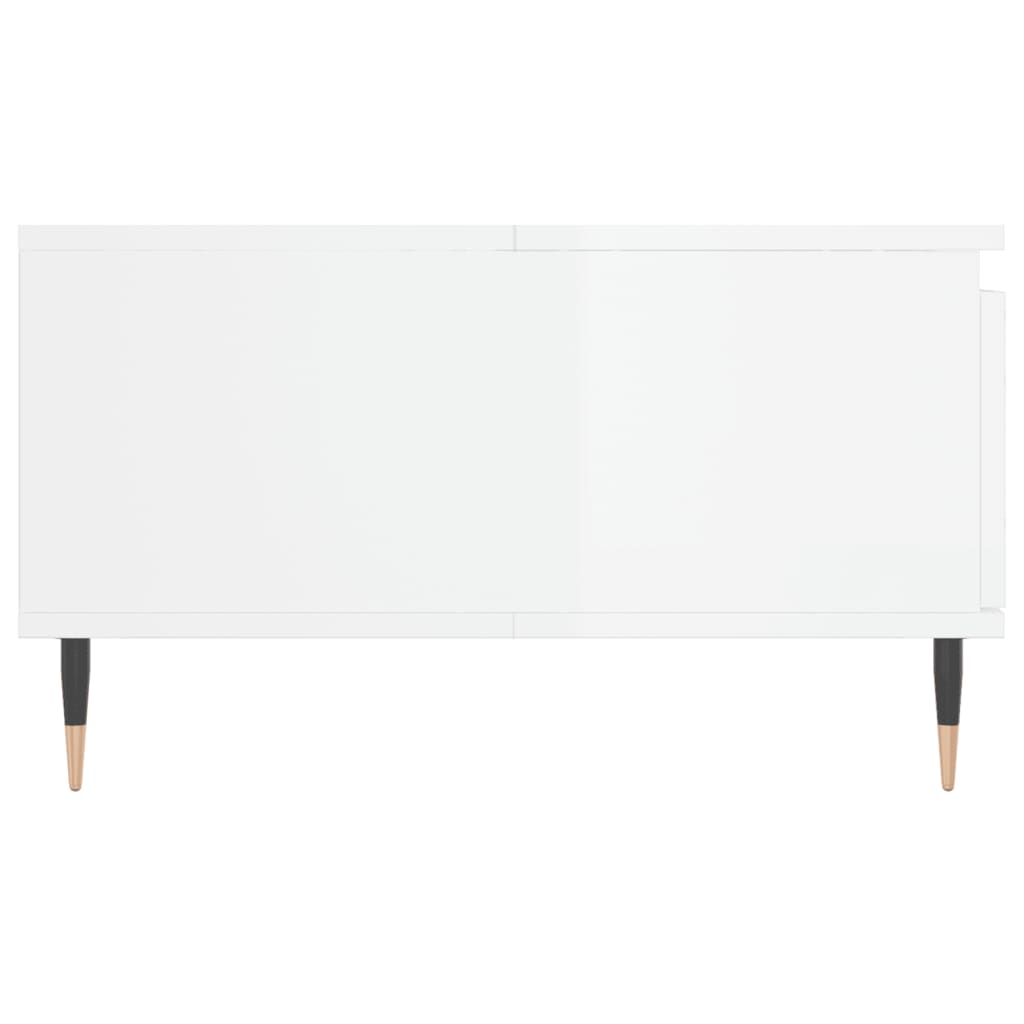 vidaXL Coffee Table High Gloss White 90x60x35 cm Engineered Wood