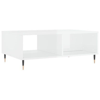 vidaXL Coffee Table High Gloss White 90x60x35 cm Engineered Wood