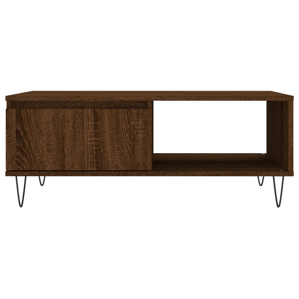 vidaXL Coffee Table Brown Oak 90x60x35 cm Engineered Wood