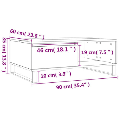 vidaXL Coffee Table Concrete Grey 90x60x35 cm Engineered Wood