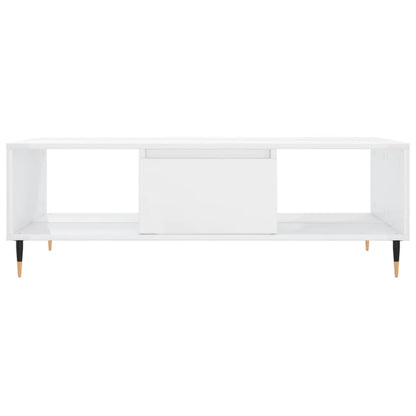 vidaXL Coffee Table High Gloss White 104x60x35 cm Engineered Wood