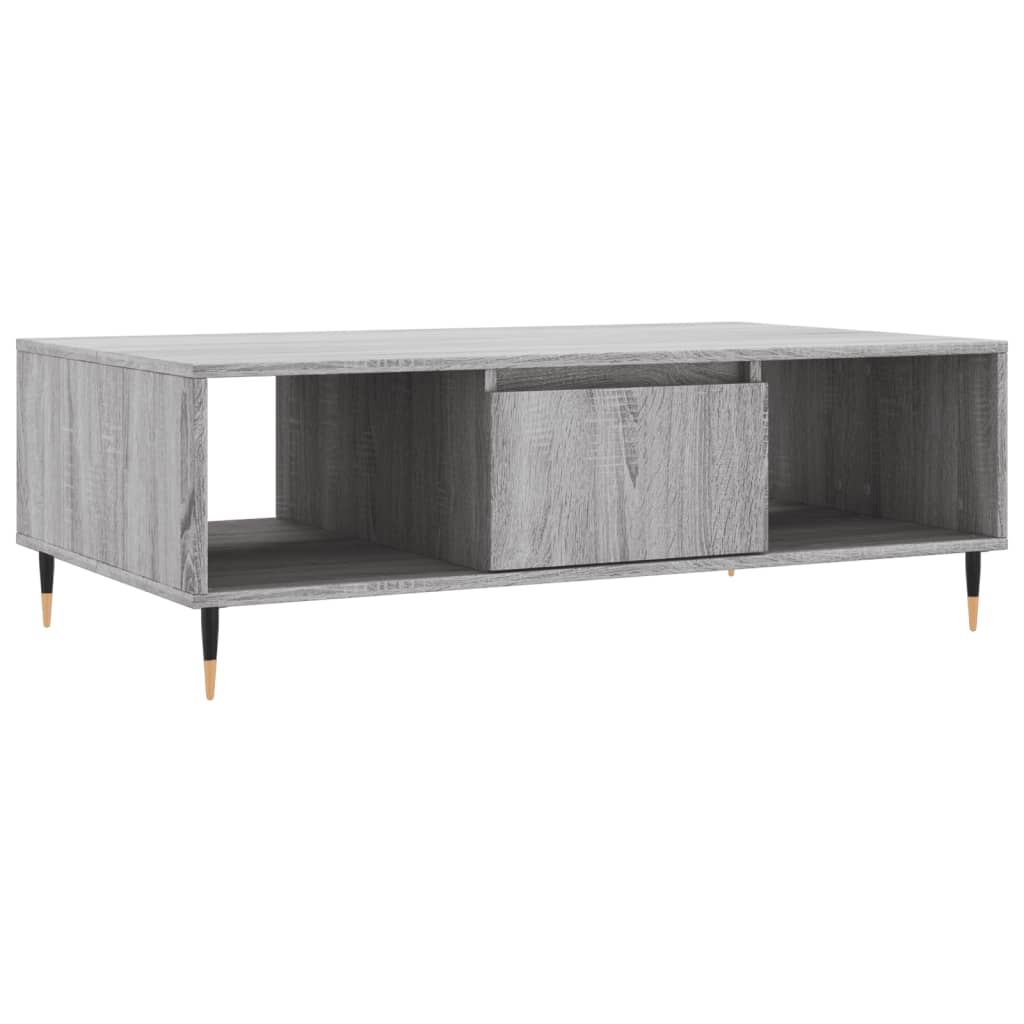 vidaXL Coffee Table Grey Sonoma 104x60x35 cm Engineered Wood
