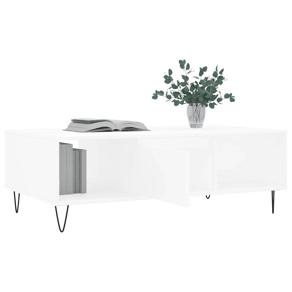 vidaXL Coffee Table White 104x60x35 cm Engineered Wood