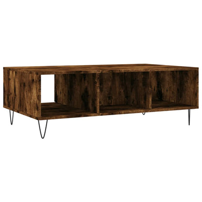 vidaXL Coffee Table Smoked Oak 104x60x35 cm Engineered Wood