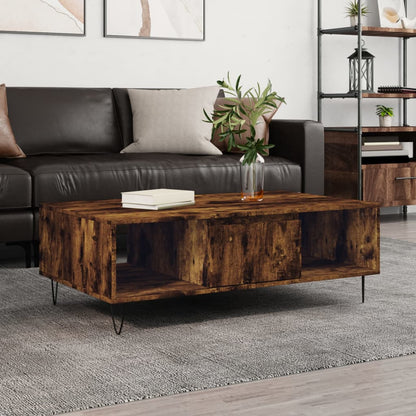 vidaXL Coffee Table Smoked Oak 104x60x35 cm Engineered Wood