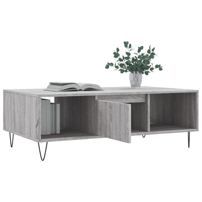 vidaXL Coffee Table Grey Sonoma 104x60x35 cm Engineered Wood