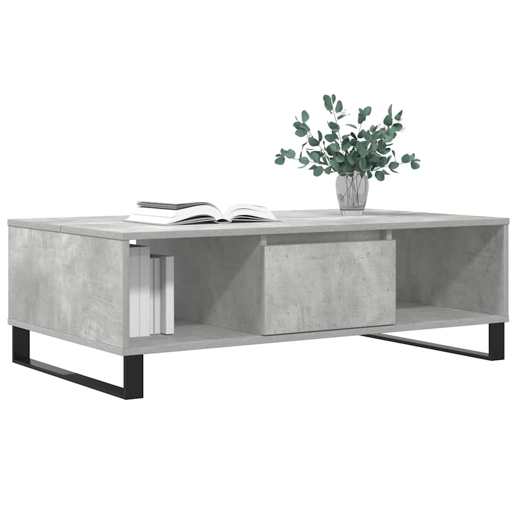 vidaXL Coffee Table Concrete Grey 104x60x35 cm Engineered Wood