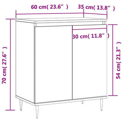 vidaXL Sideboard Concrete Grey 60x35x70 cm Engineered Wood