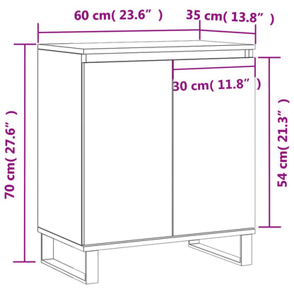 vidaXL Sideboard White 60x35x70 cm Engineered Wood