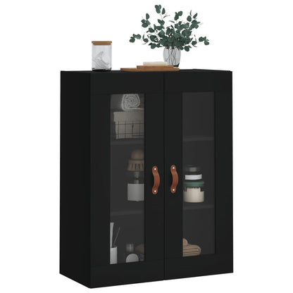 vidaXL Wall Mounted Cabinet Black 69,5x34x90 cm