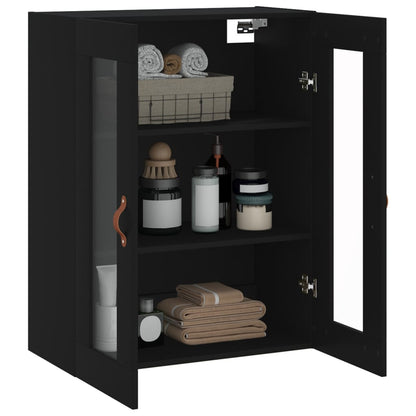 vidaXL Wall Mounted Cabinet Black 69.5x34x90 cm