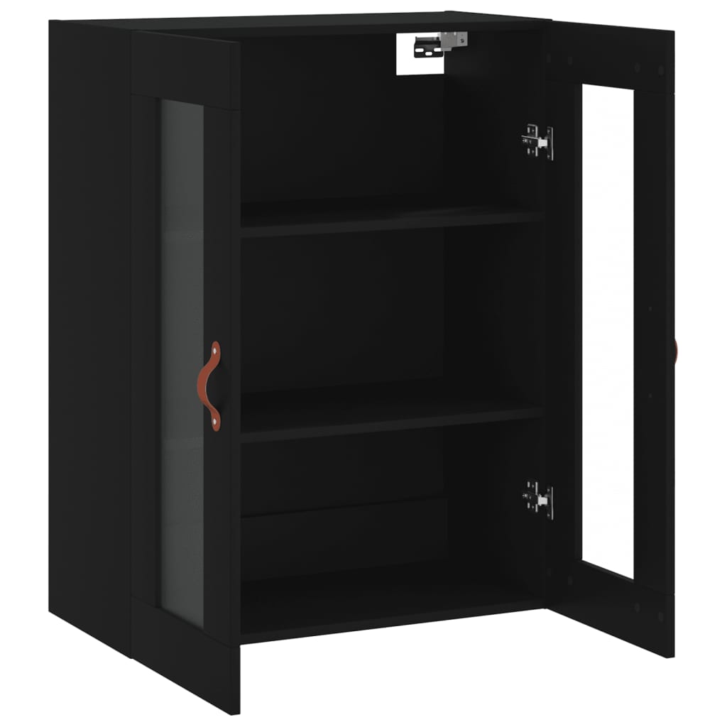 vidaXL Wall Mounted Cabinet Black 69,5x34x90 cm