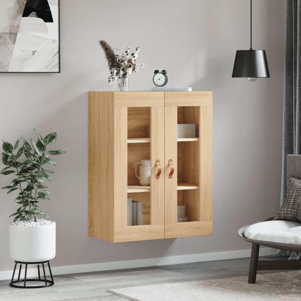 vidaXL Wall Mounted Cabinet Sonoma Oak 69,5x34x90 cm