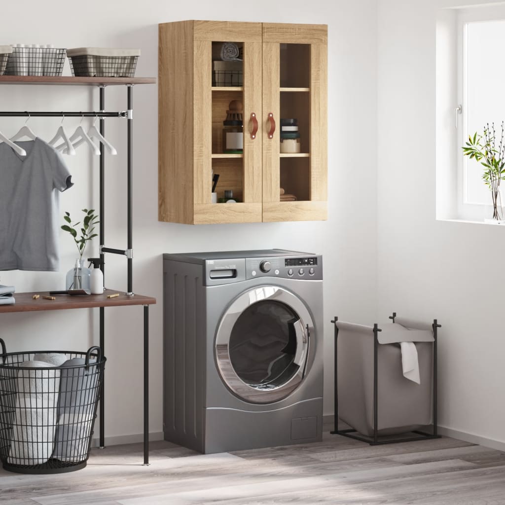 vidaXL Wall Mounted Cabinet Sonoma Oak 69,5x34x90 cm
