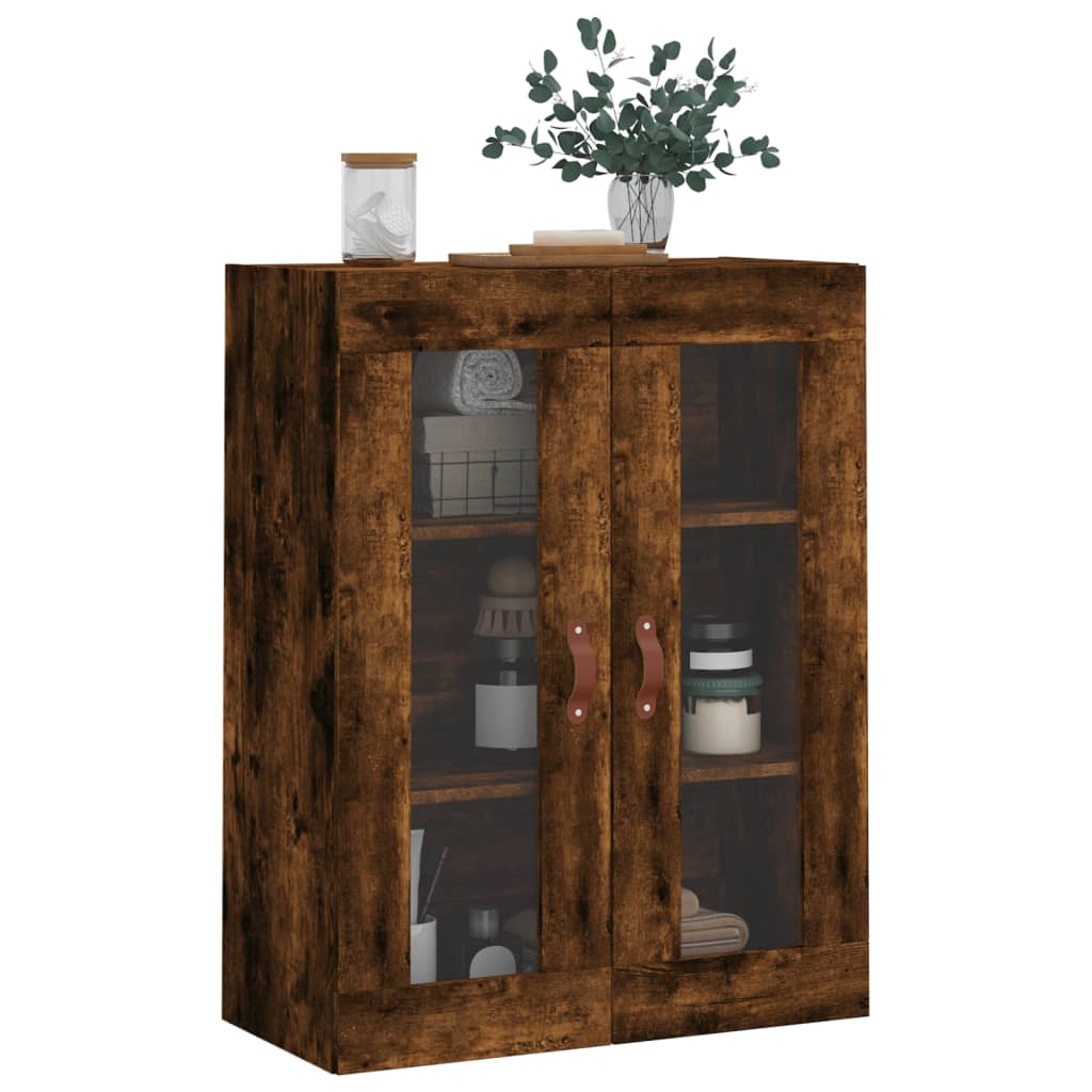 vidaXL Wall Mounted Cabinet Smoked Oak 69,5x34x90 cm