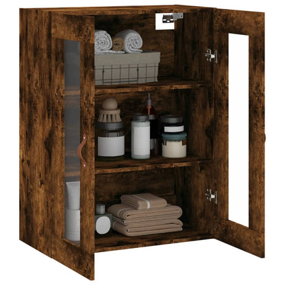 vidaXL Wall Mounted Cabinet Smoked Oak 69,5x34x90 cm