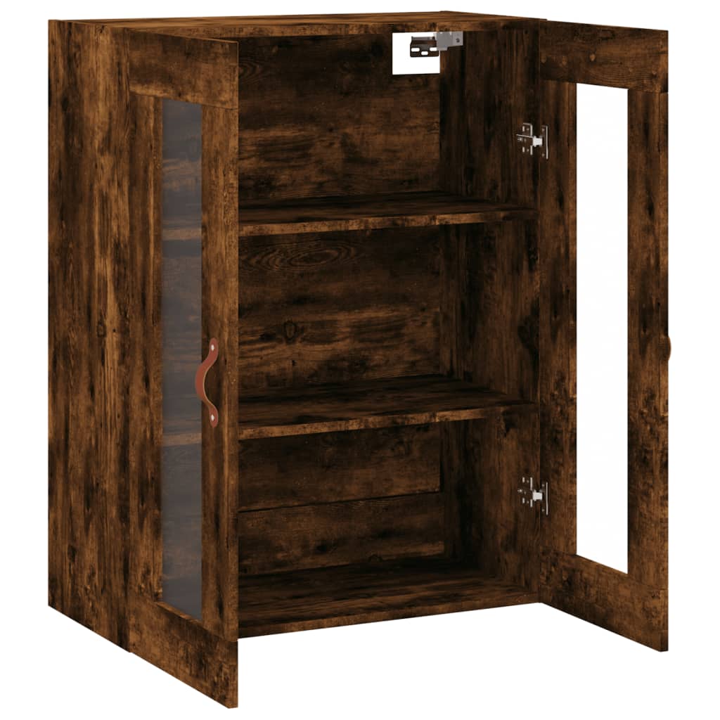 vidaXL Wall Mounted Cabinet Smoked Oak 69,5x34x90 cm