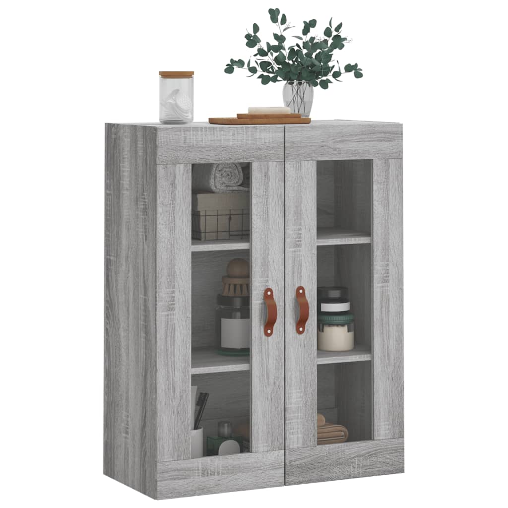 vidaXL Wall Mounted Cabinet Grey Sonoma 69,5x34x90 cm