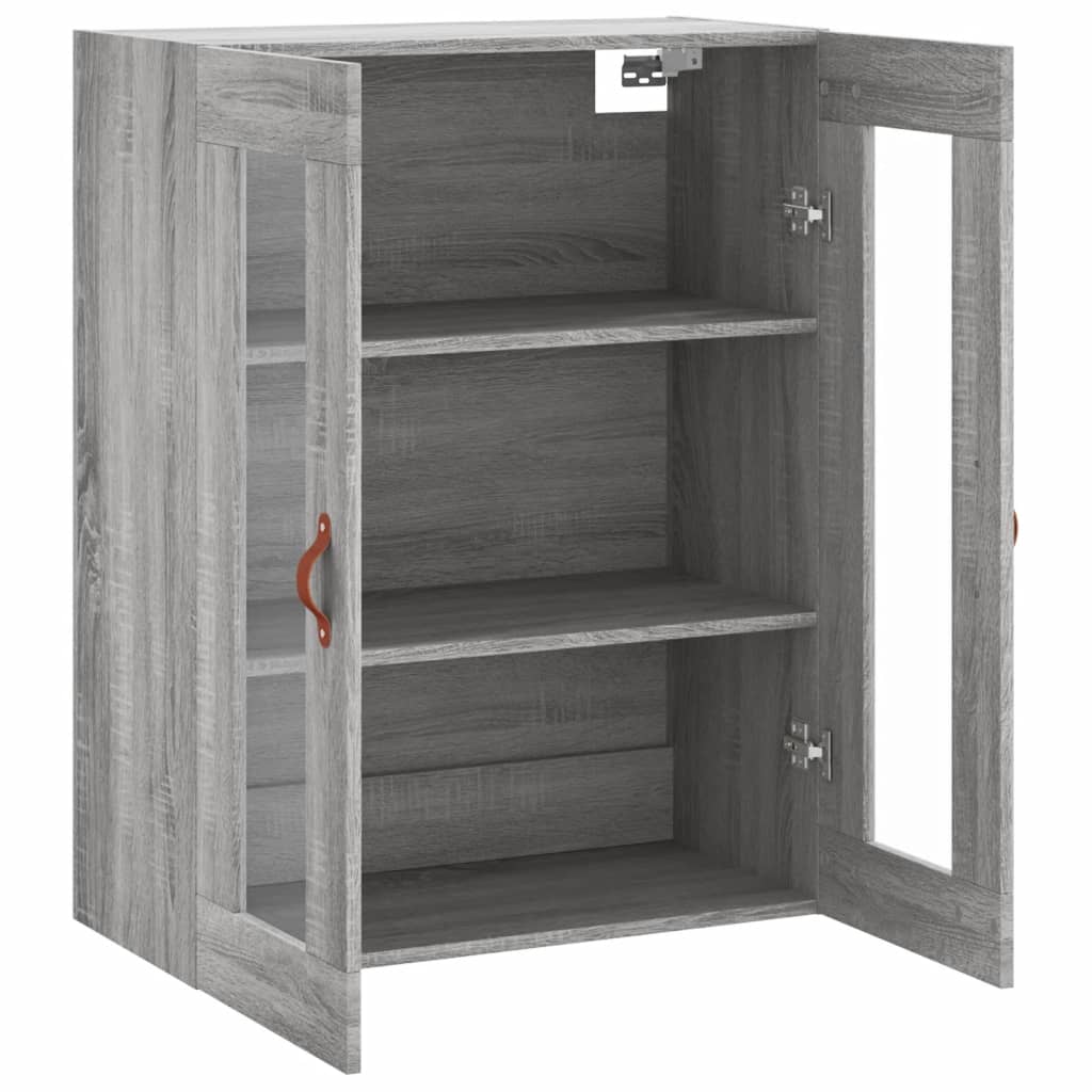 vidaXL Wall Mounted Cabinet Grey Sonoma 69,5x34x90 cm