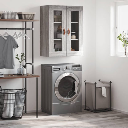 vidaXL Wall Mounted Cabinet Grey Sonoma 69,5x34x90 cm