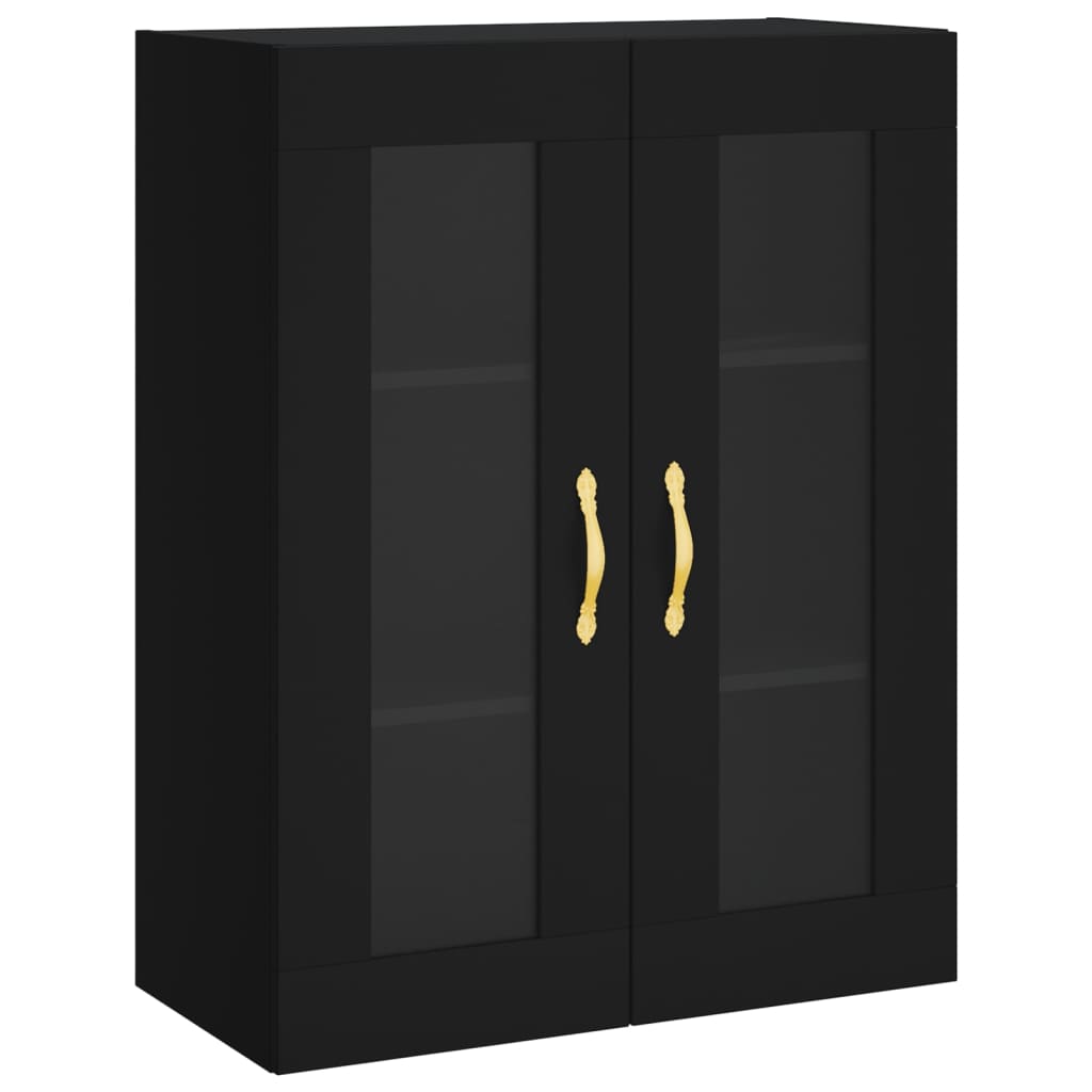 vidaXL Wall Mounted Cabinet Black 69.5x34x90 cm