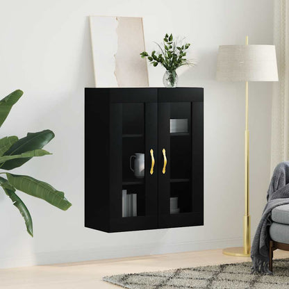 vidaXL Wall Mounted Cabinet Black 69,5x34x90 cm
