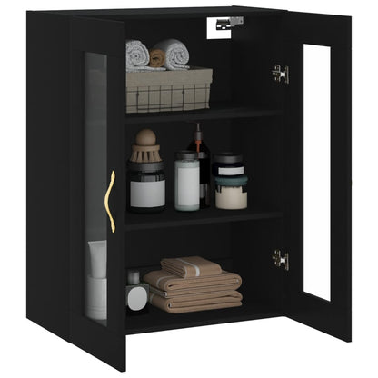 vidaXL Wall Mounted Cabinet Black 69.5x34x90 cm