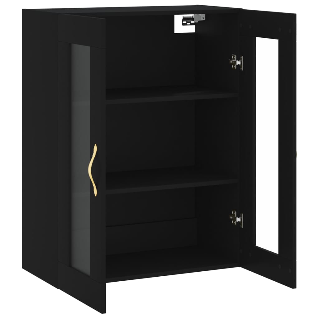 vidaXL Wall Mounted Cabinet Black 69,5x34x90 cm