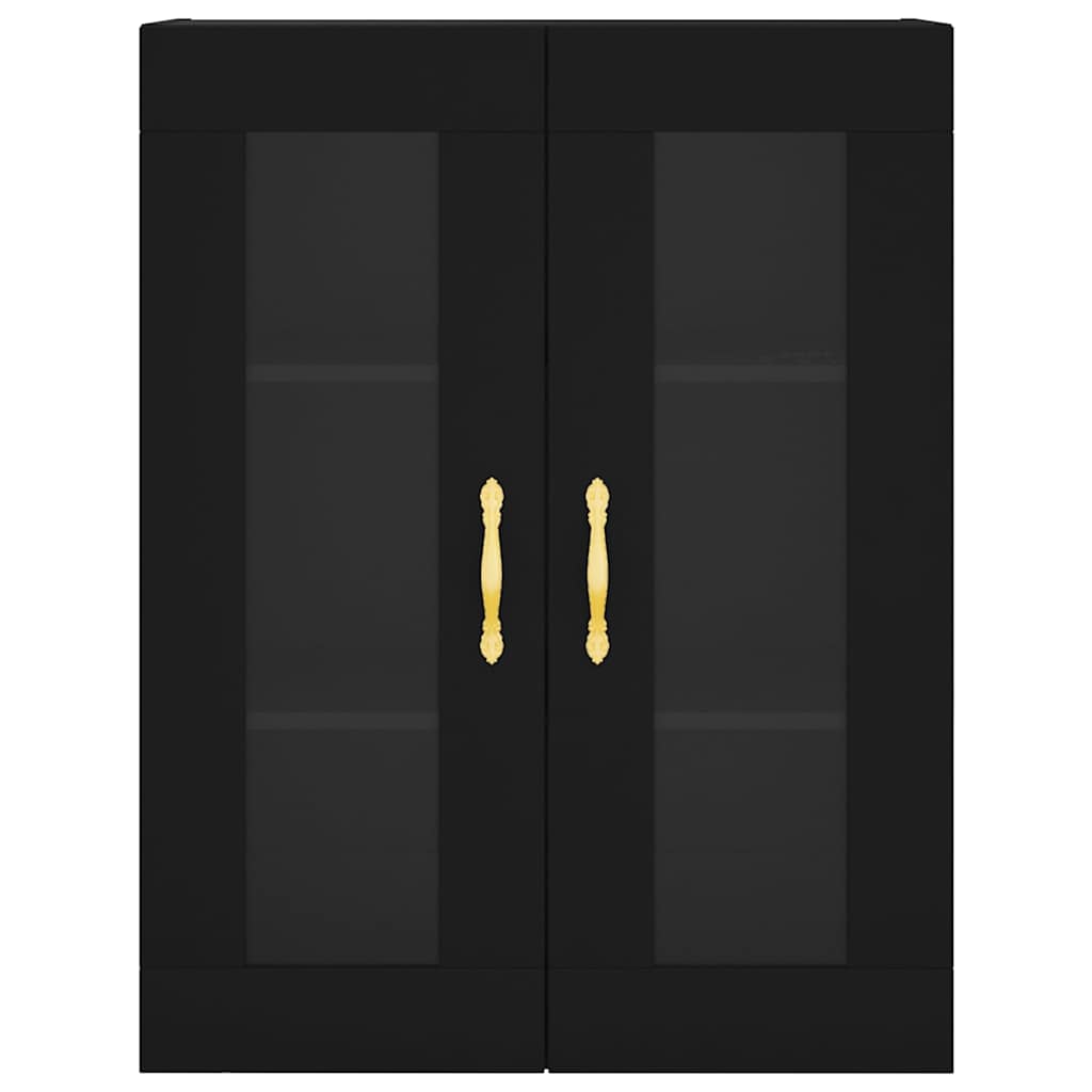 vidaXL Wall Mounted Cabinet Black 69,5x34x90 cm
