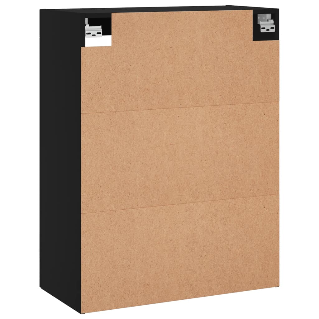 vidaXL Wall Mounted Cabinet Black 69,5x34x90 cm