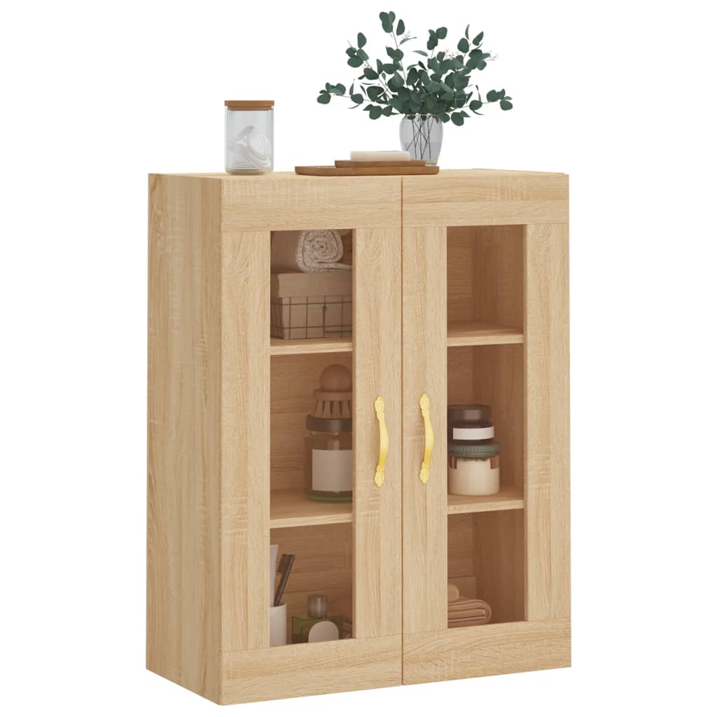 vidaXL Wall Mounted Cabinet Sonoma Oak 69,5x34x90 cm