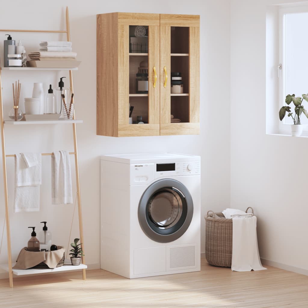 vidaXL Wall Mounted Cabinet Sonoma Oak 69.5x34x90 cm