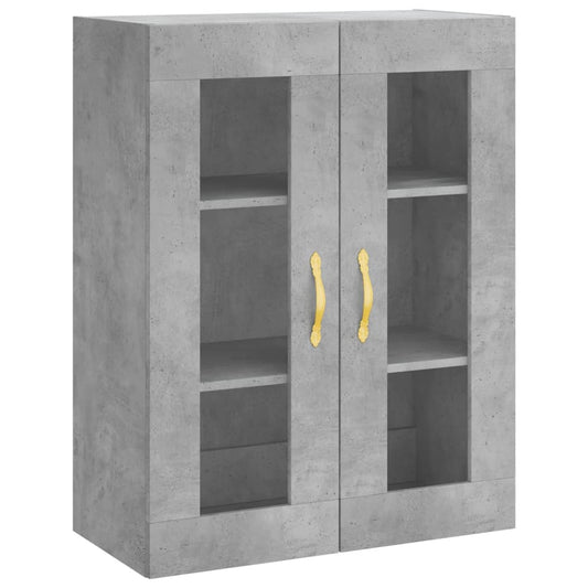 vidaXL Wall Mounted Cabinet Concrete Grey 69,5x34x90 cm