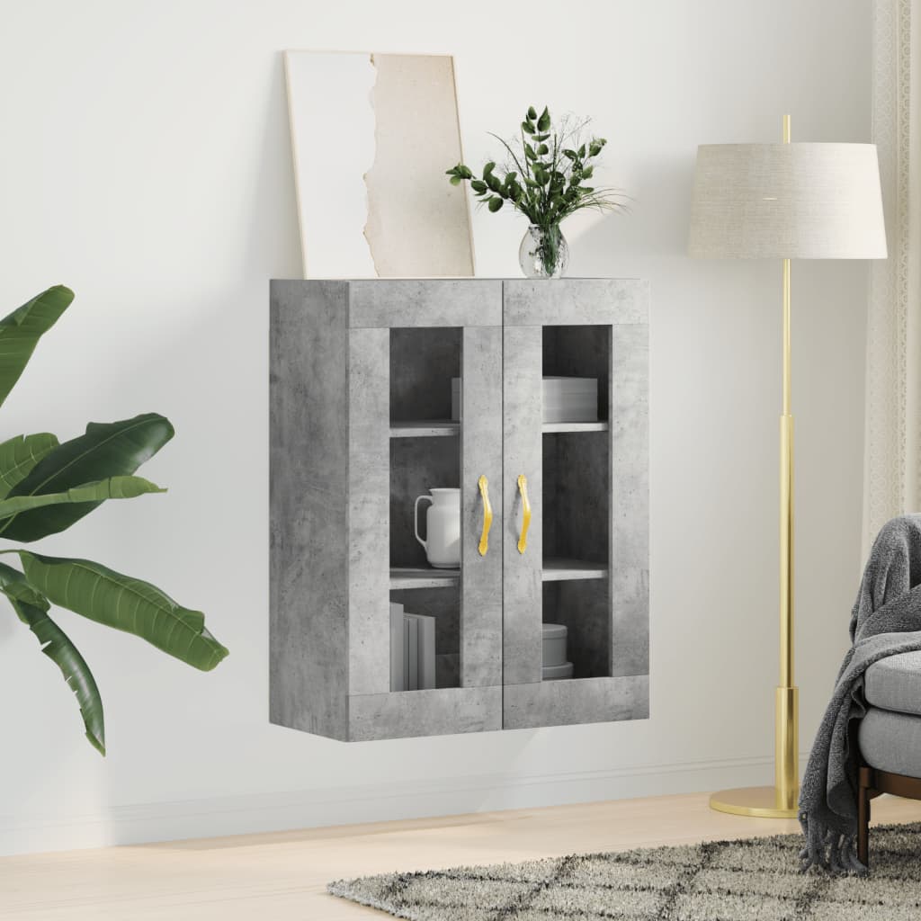 vidaXL Wall Mounted Cabinet Concrete Grey 69,5x34x90 cm