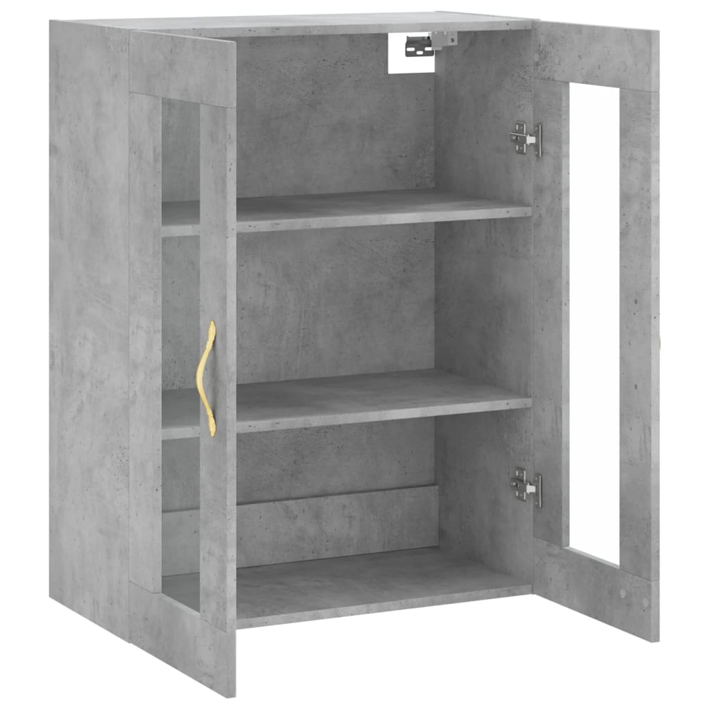 vidaXL Wall Mounted Cabinet Concrete Grey 69,5x34x90 cm